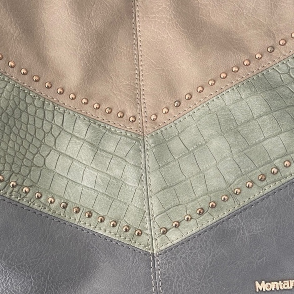 Montana West Tan, Green, and Gray Shoulder Bag - Picture 15 of 16